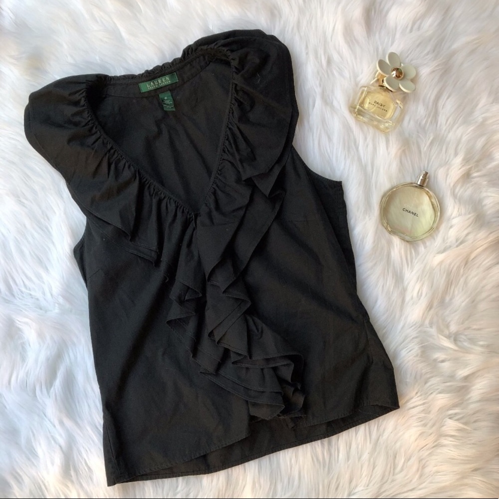 Ralph Lauren | Ruffle Neck Blouse